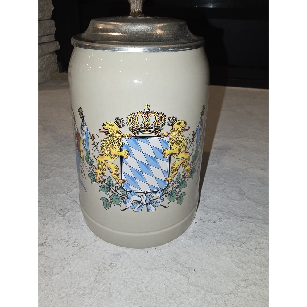 Vintage Gerz German Beer Stein With Bavarian Coat Of Arms‎